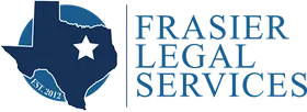 Logo of Frasier Legal Services, features a Texas outline with a star inside, in a blue circle. 